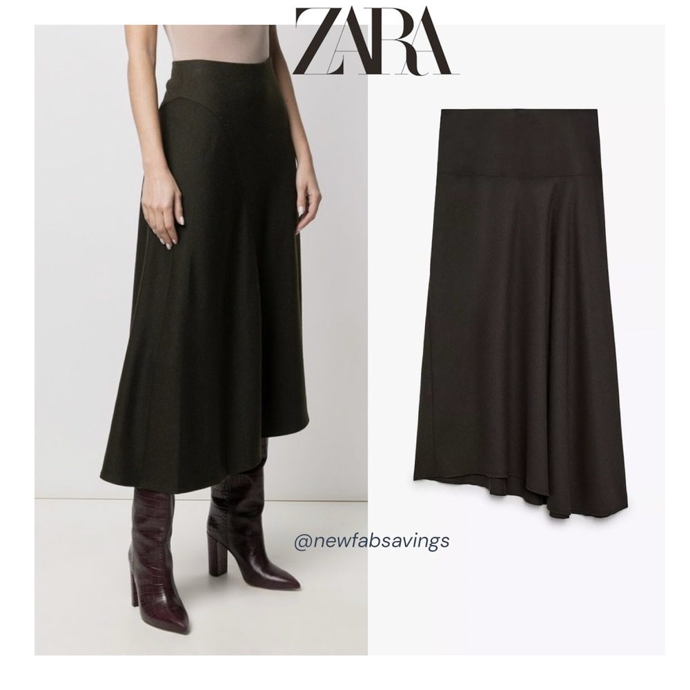 💫 Zara Asymmetric Midi Skirt - NEW 💫